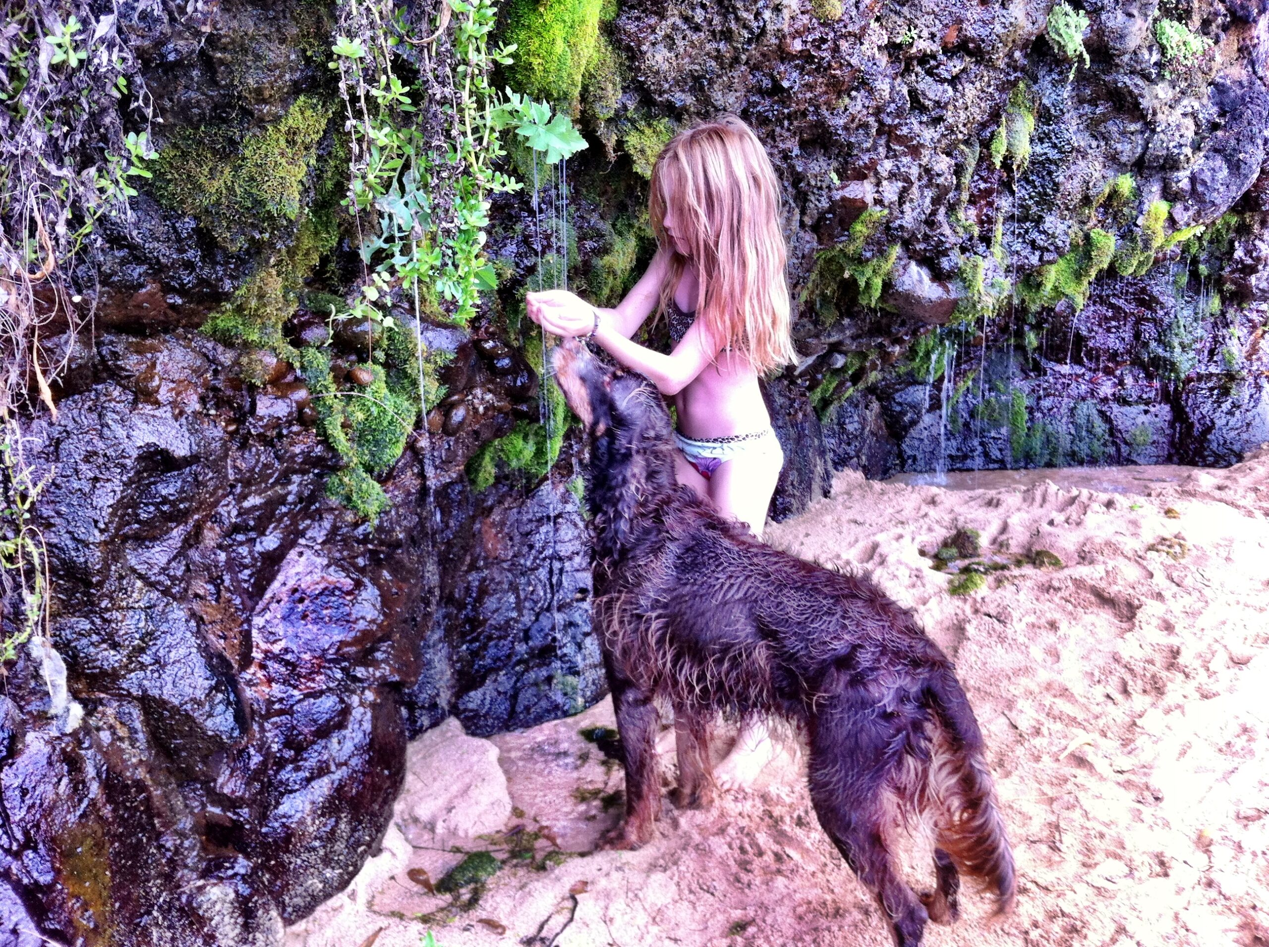 Kauapea natural spring water… Aly and Koa